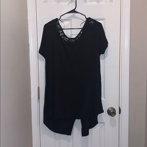 Black lace top tunic